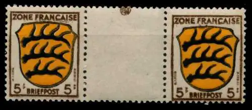 FRANZ. ZONE ALLG. AUSG. Nr 3ayZW postfrisch ZW-STEG PAA 7BD332