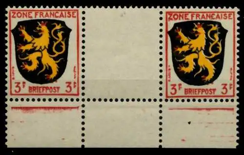 FRANZ. ZONE ALLG. AUSG. Nr 2bxZW postfrisch ZW-STEG PAA 7BD2A6