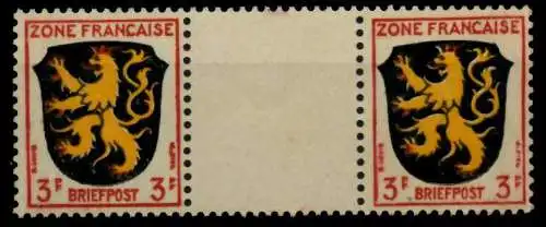 FRANZ. ZONE ALLG. AUSG. Nr 2bxZW postfrisch ZW-STEG PAA 7BD2D2