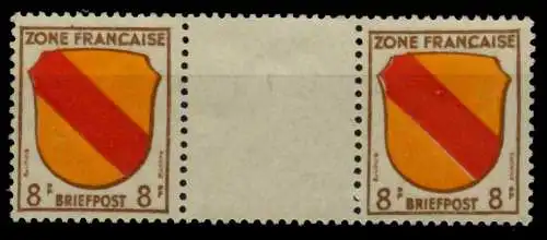 FRANZ. ZONE ALLG. AUSG. Nr 4axZW postfrisch ZW-STEG PAA 7BD36A