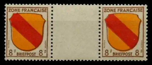 FRANZ. ZONE ALLG. AUSG. Nr 4axZW postfrisch ZW-STEG PAA 7BD3D2