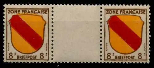 FRANZ. ZONE ALLG. AUSG. Nr 4ayZW postfrisch ZW-STEG PAA 7BD3EE