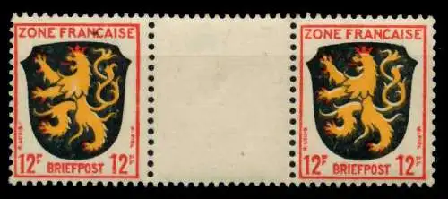 FRANZ. ZONE ALLG. AUSG. Nr 6awZW postfrisch ZW-STEG PAA 7BD75E
