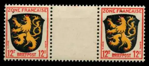 FRANZ. ZONE ALLG. AUSG. Nr 6awZW postfrisch ZW-STEG PAA 7C1EDE