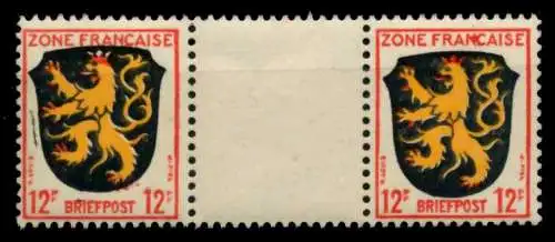 FRANZ. ZONE ALLG. AUSG. Nr 6awZW postfrisch ZW-STEG PAA 7BD752