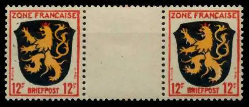 FRANZ. ZONE ALLG. AUSG. Nr 6axZW postfrisch ZW-STEG PAA 7C1EF6