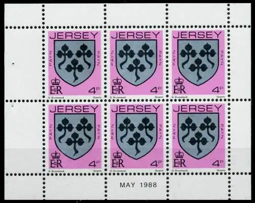 JERSEY HEFTCHENBLATT Nr HB 0-42 88 postfrisch 7CDEAA
