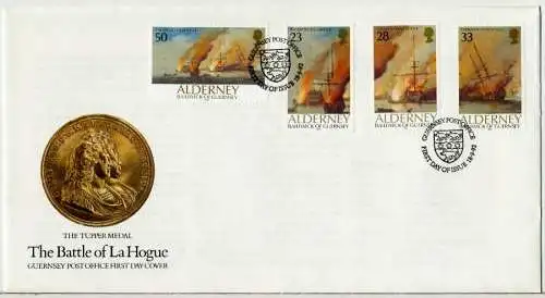 ALDERNEY Nr 55-58 BRIEF FDC 7CE29A