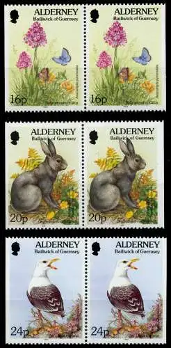 ALDERNEY Nr 75Di Dr-77Dl Dr postfrisch S00B142