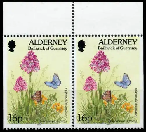ALDERNEY Nr 75Dl Dr-ORA postfrisch WAAGR PAAR ORA S00B116