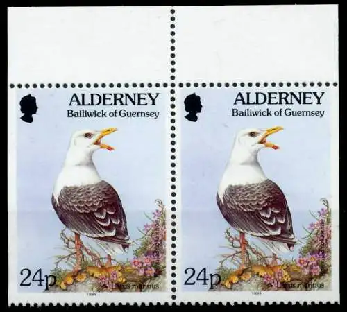 ALDERNEY Nr 77Dl Dr-ORA postfrisch WAAGR PAAR ORA S00B11E