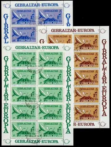 GIBRALTAR Nr 392KB-394KB zentrisch gestempelt S00C00A