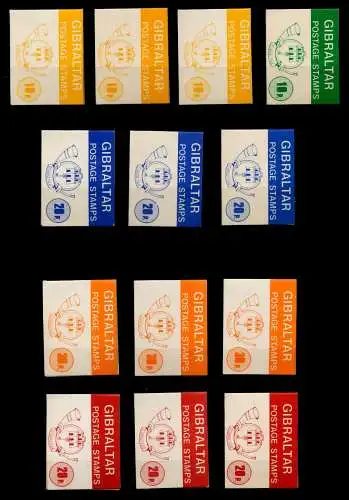 GIBRALTAR MARKENBOX LOT mit 13 HEFTCHEN 7D2022