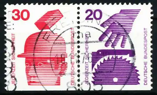 BRD ZUSAMMENDRUCK Nr W56 zentrisch gestempelt WAAGR PAAR 5F33AE