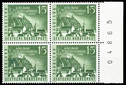 SAAR OPD 1958 Nr 436 postfrisch VIERERBLOCK 5F6F4E