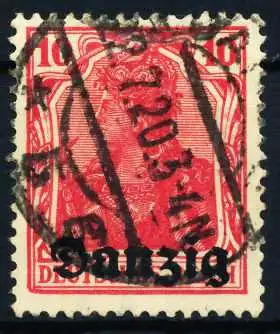 DANZIG 1920 Nr 6 zentrisch gestempelt 4BD6DA