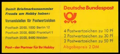 BRD MARKENHEFTCHEN Nr MH 22 IaloZ postfrisch SA1381E