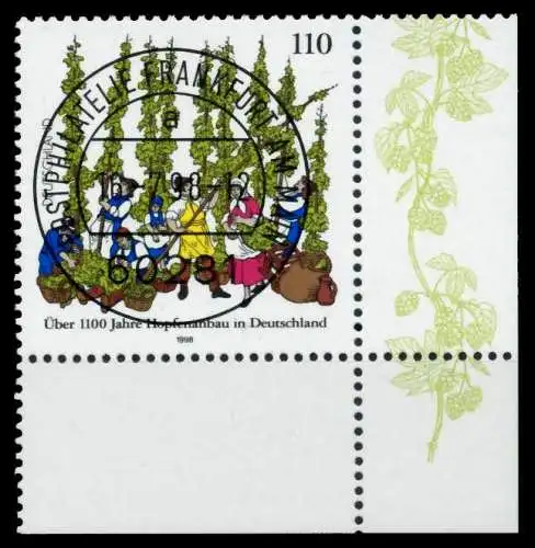 BRD 1998 Nr 1999 zentrisch gestempelt ECKE-URE 6C8EFA