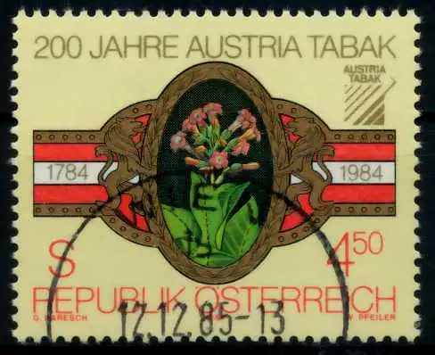 ÖSTERREICH 1984 Nr 1769 gestempelt 6FFFCE