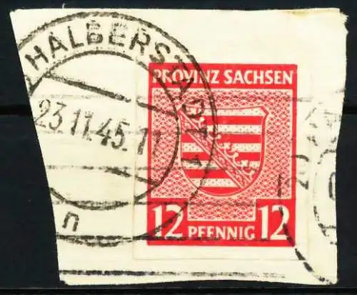 SBZ PROV. SACHSEN Nr 71X zentrisch gestempelt Briefst³ck 6560BE