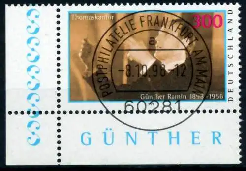 BRD 1998 Nr 2020 zentrisch gestempelt ECKE-ULI 6C94BE