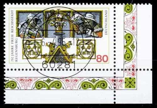 BRD 1995 Nr 1786 zentrisch gestempelt ECKE-URE 2CF782