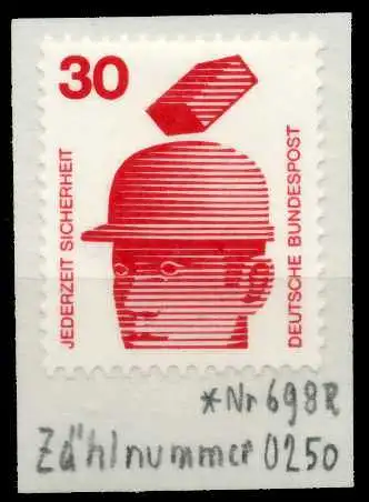 BRD DS UNFALLV Nr 698ARa ungebraucht 67B42E