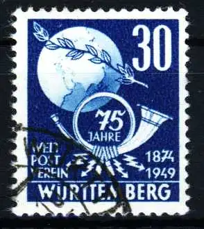 FRANZ. ZONE WTTBG Nr 52 gestempelt gepr. 32F682