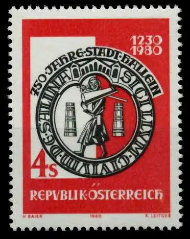 ÖSTERREICH 1980 Nr 1637 postfrisch S59847E