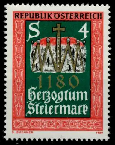 ÖSTERREICH 1980 Nr 1648 postfrisch S59E45A