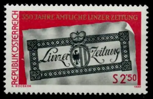 ÖSTERREICH 1980 Nr 1657 postfrisch S59E4DE