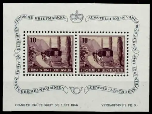 LIECHTENSTEIN BLOCK KLEINBOGEN Block 4 postfrisch 7EF39E