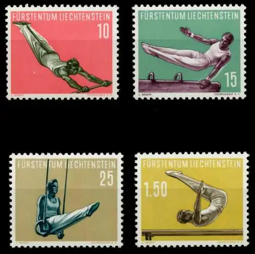 LIECHTENSTEIN 1957 Nr 353-356 postfrisch 7EF41E