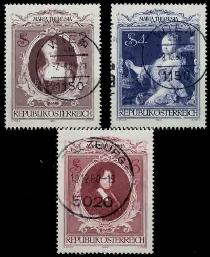 ÖSTERREICH 1980 Nr 1638-1640 zentrisch gestempelt 7EF85E