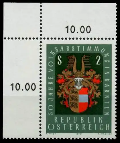 ÖSTERREICH 1970 Nr 1343 postfrisch ECKE-OLI 7F3436
