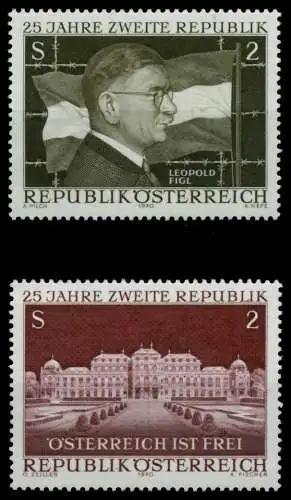 ÖSTERREICH 1970 Nr 1322-1323 postfrisch S5A29FE