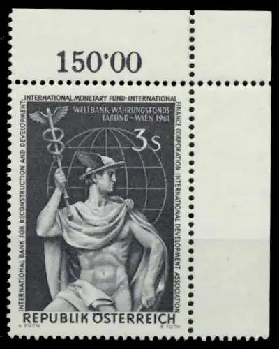 ÖSTERREICH 1961 Nr 1097 postfrisch ECKE-ORE 7F3872