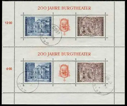ÖSTERREICH Block 3 zentrisch gestempelt URA 7FB9AA