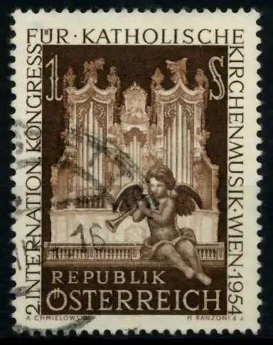 ÖSTERREICH 1954 Nr 1008 gestempelt 7FE07E
