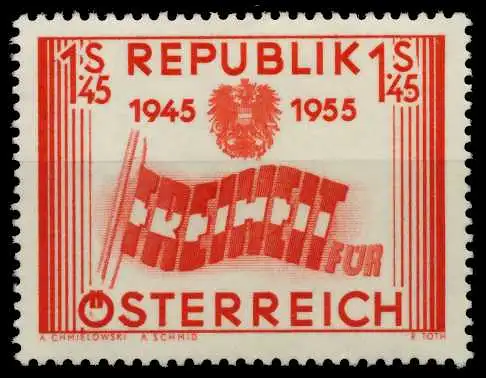 ÖSTERREICH 1955 Nr 1014 postfrisch 7FE0FA