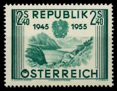 ÖSTERREICH 1955 Nr 1016 postfrisch 7FE132