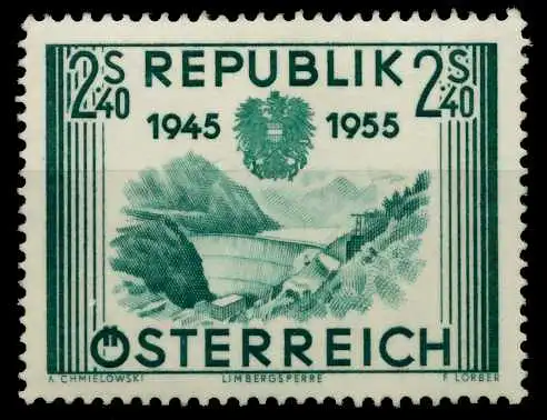 ÖSTERREICH 1955 Nr 1016 postfrisch 7FE11A