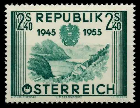 ÖSTERREICH 1955 Nr 1016 postfrisch 7FE126