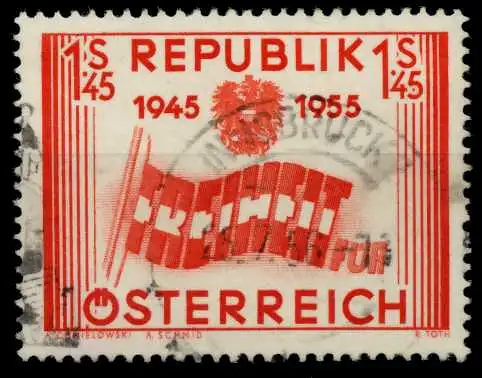 ÖSTERREICH 1955 Nr 1014 gestempelt 7FE15E