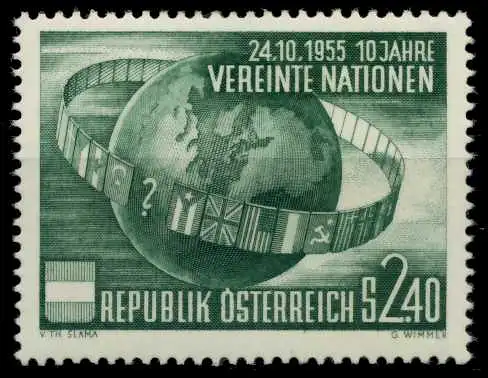 ÖSTERREICH 1955 Nr 1022 postfrisch 7FE232