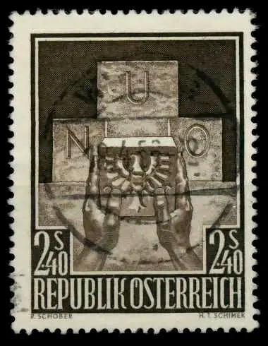 ÖSTERREICH 1956 Nr 1025 zentrisch gestempelt 7FE27A