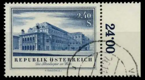 ÖSTERREICH 1955 Nr 1021 gestempelt ORA 7FE342