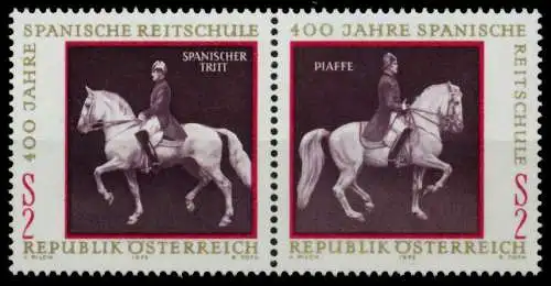 ÖSTERREICH 1972 Block 2 WZd1 postfrisch WAAGR PAAR S5B1C2A