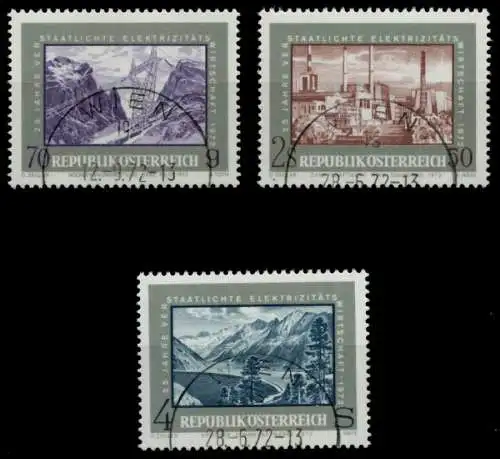 ÖSTERREICH 1972 Nr 1389-1391 zentrisch gestempelt 80216E