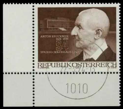 ÖSTERREICH 1974 Nr 1443 zentrisch gestempelt ECKE-ULI 80529E